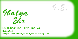 ibolya ehr business card